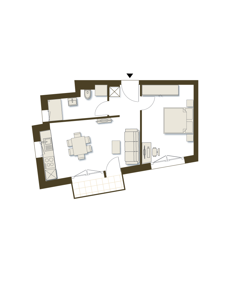 13| type loft, orientation Sud - Rez 